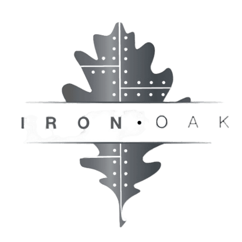 Logo Iron Oak - metalowe ozdoby