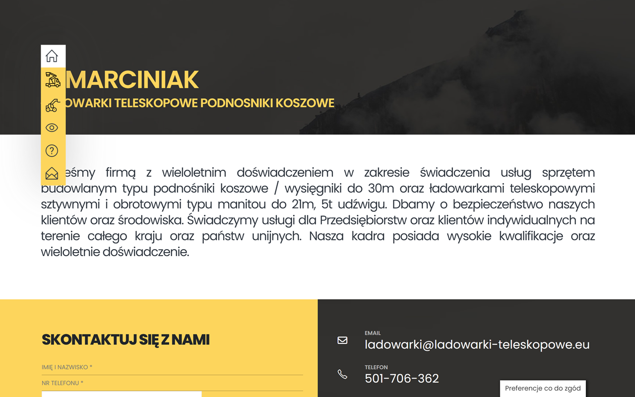 Logo Podnośniki koszowe J. Marciniak