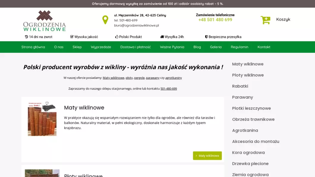 Zrzut ekranu strony